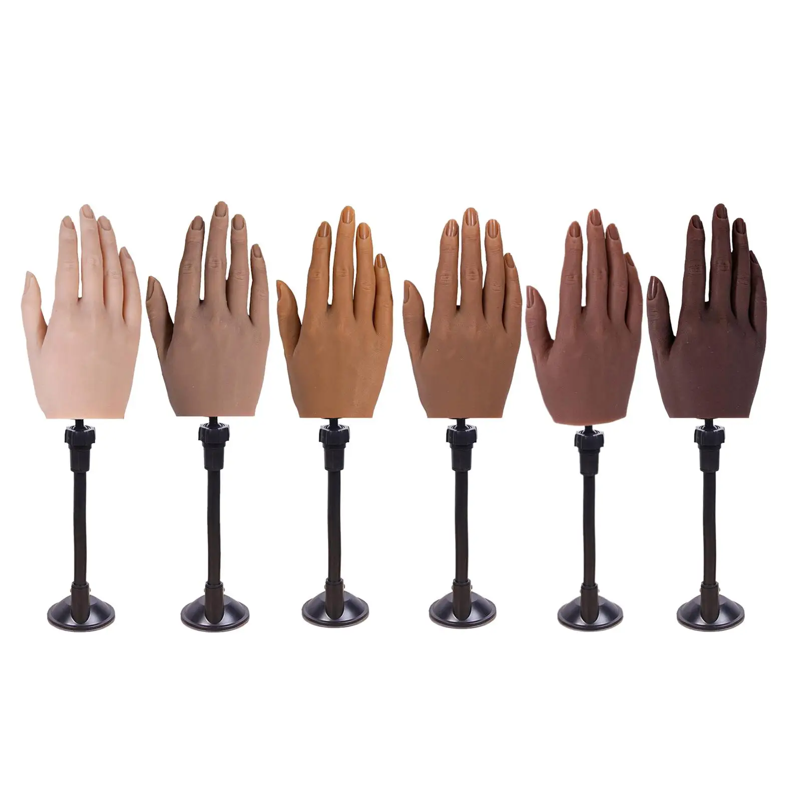 Silicone Hand Training Hand Movable Hand for , nail , acrylic , gloves, jewelry, Ring display