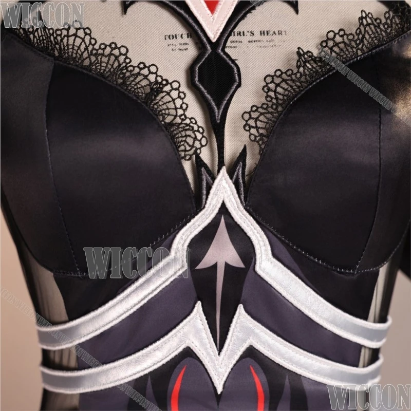 مجموعة كاملة من الزي التأثيري Genshin Impact Ronova Ruler Of Death Death Archon مع أجنحة وبدلة لعبة Comic Con Festival #3