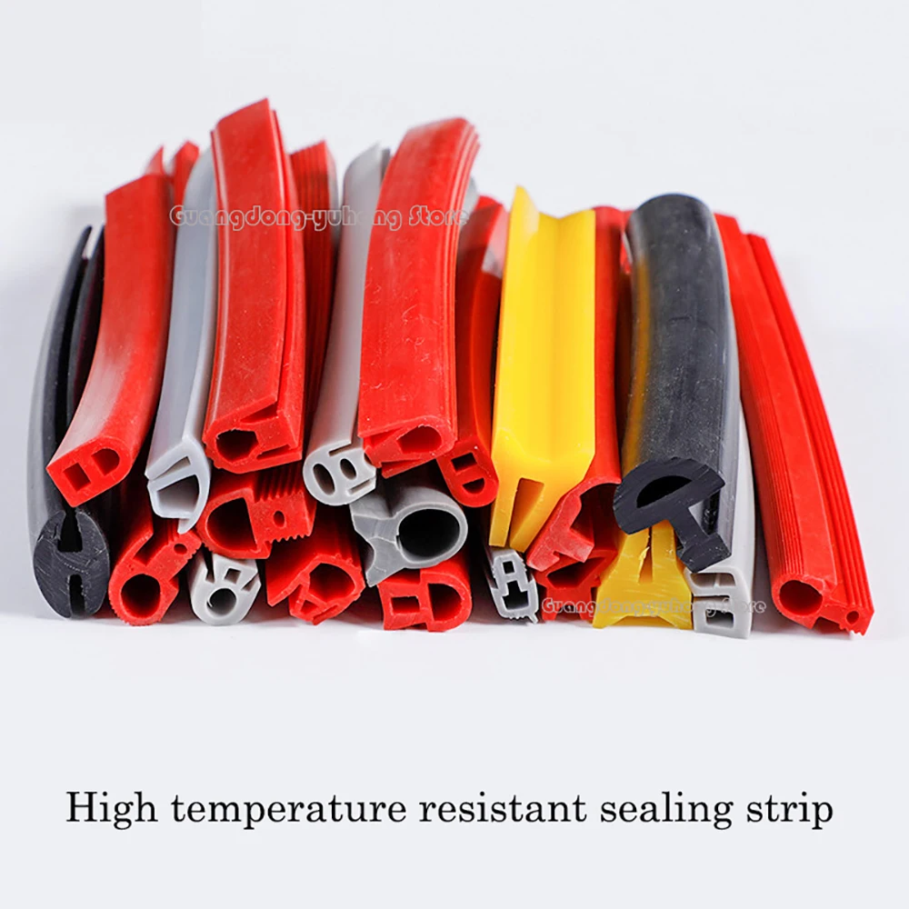 Y/U Shape Door Window Weatherstrip Silicone Rubber Sponge Seal Strip For Car Dust Collector Environmental Protection Equipment