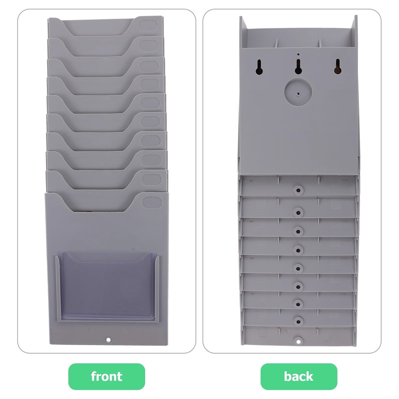 Plastic Material Card Holder Warehouse Office Factory Multi Grid Wall Mounted Time Organizer Pp Hanging Employee Attendance Rack