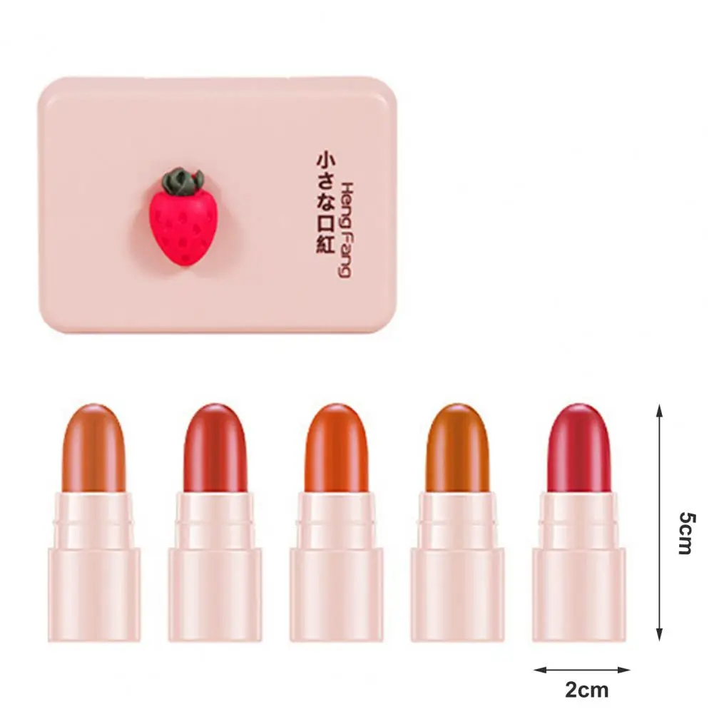 Milde Lipsticks Fluwelen Textuur Gemakkelijk Te Kleuren Veilige Ingrediënten Schoonheid Cosmetische Mini Lipsticks Lippenstift Lipmake-Up