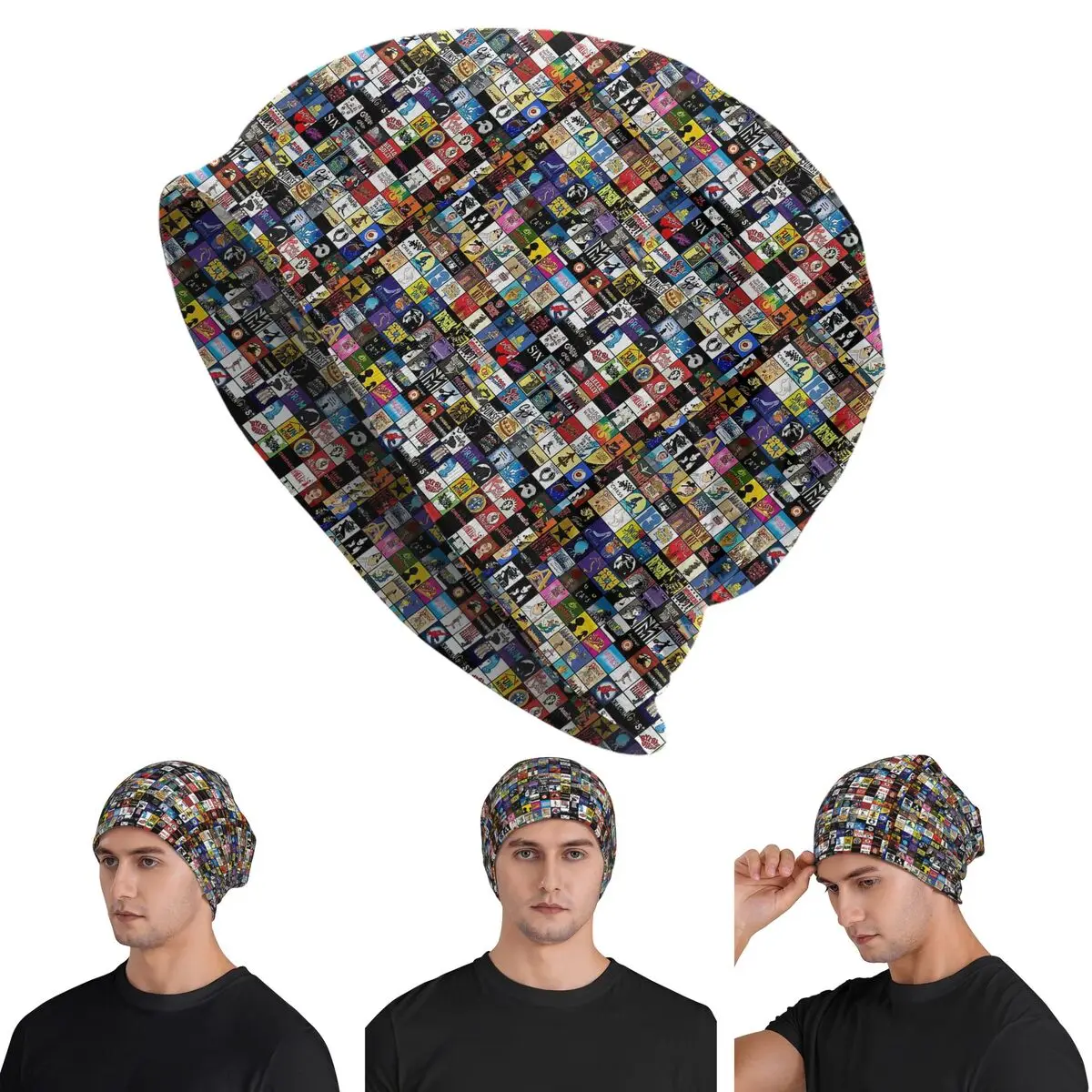Broadway Musical Theatre Logos - Hand Drawn Warm Knitted Cap Fashion Bonnet Hat Autumn Winter Outdoor Beanies Hats for Men Women