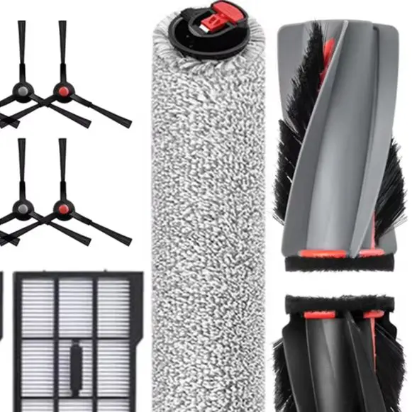 

1 Main Brush 1 Mop Roller 6 Filters 8 Side Brushes 1 Cleaning Tool For Eufy E25 / E28 For Omni Robot Vacuum Cleaner Accessories