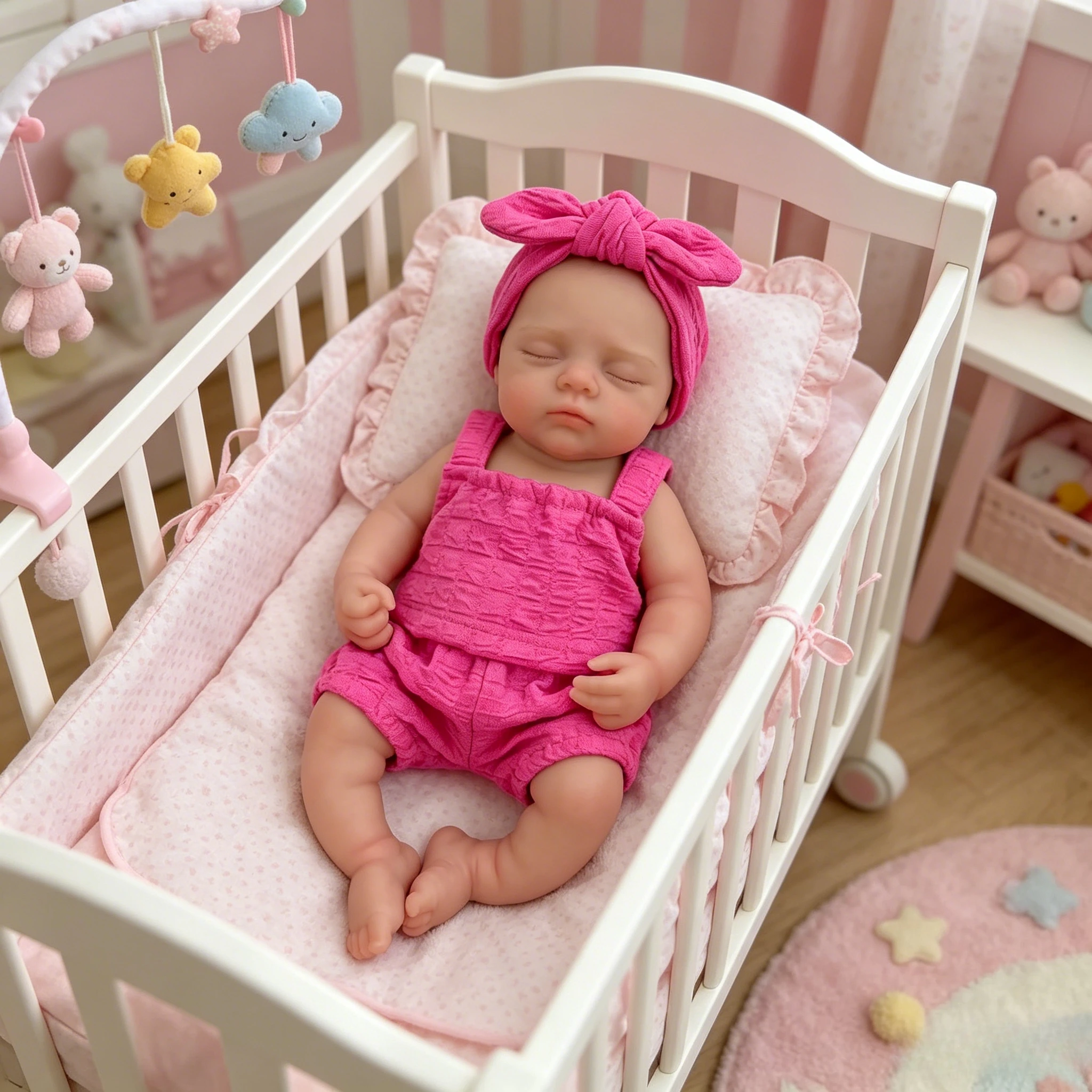 NPK12Inch Reborn Irys Premie Baby Doll Realistic Platinum Silicone Doll Super Soft Solid Body Flexible Elastic Collectible Gift