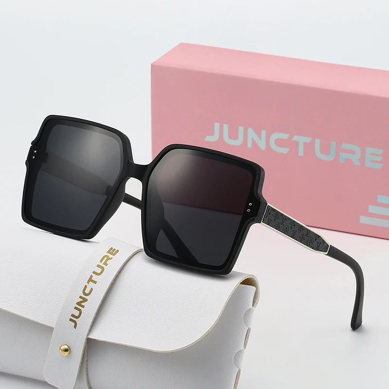 Juncture polarizado feminino óculos de sol oversized quadrado moda óculos de sol para mulher casual estilo festa presente do feriado senhora