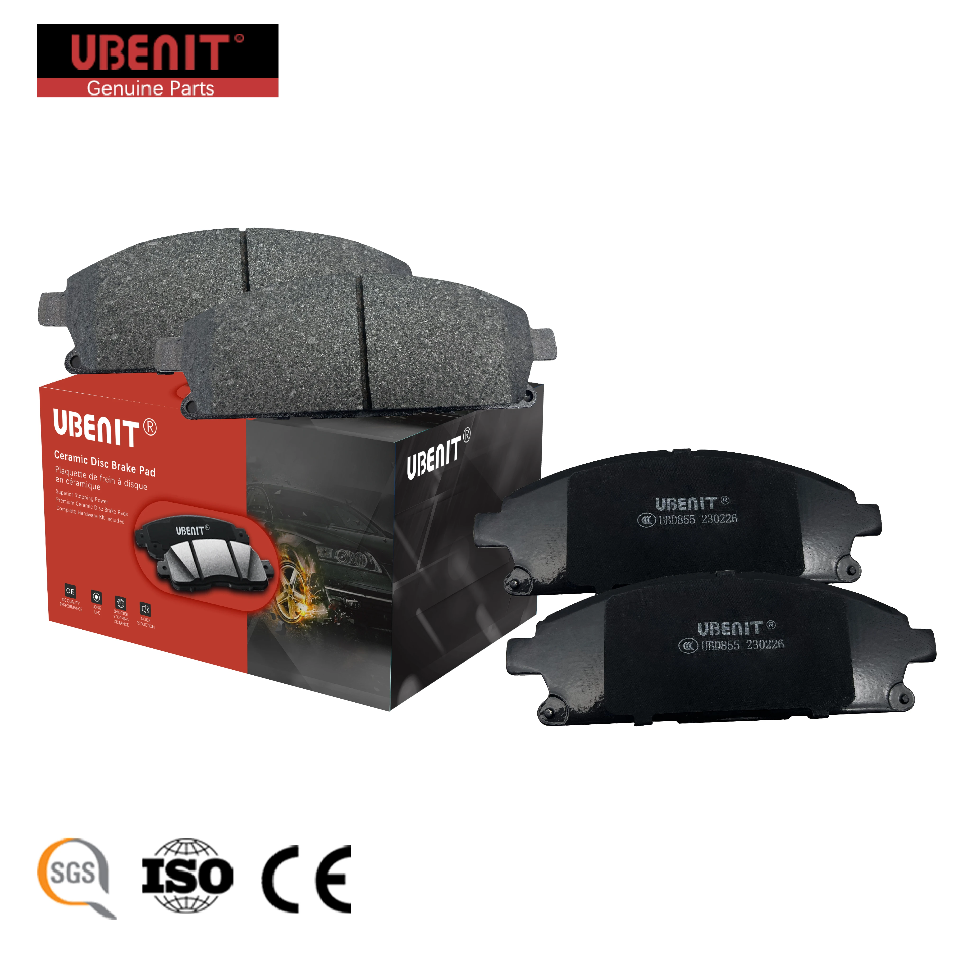 

UBENIT 4PCS Set High Performance Front Ceramic Brake Pads Refer To Nissan Qijun 2000-2007 2.0L 2.5L Quick braking FMSI D855/D691