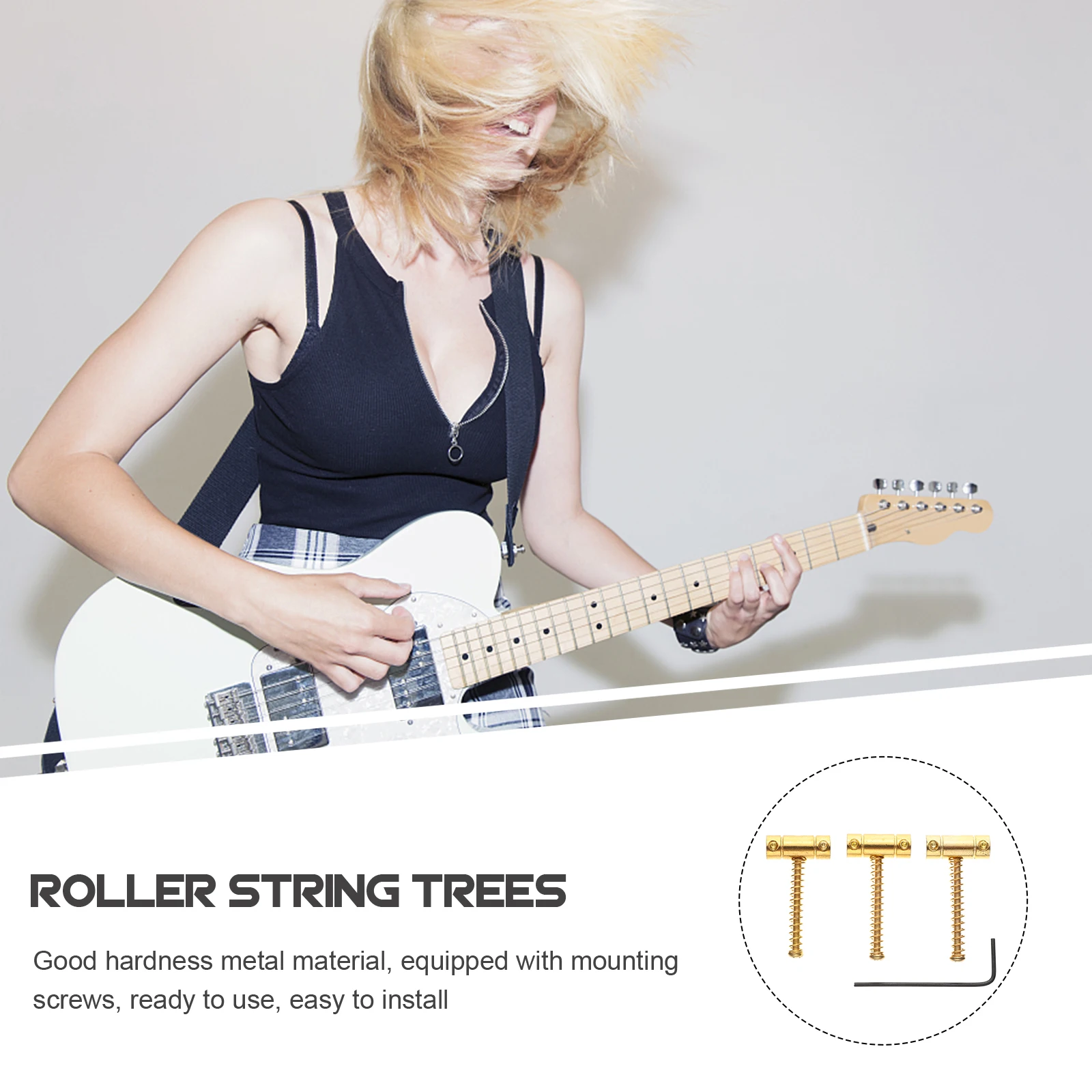 

Electric Guitar Code String Blocks Accessories Bridge Clamp Retainers Hardware Iron Length Preservation