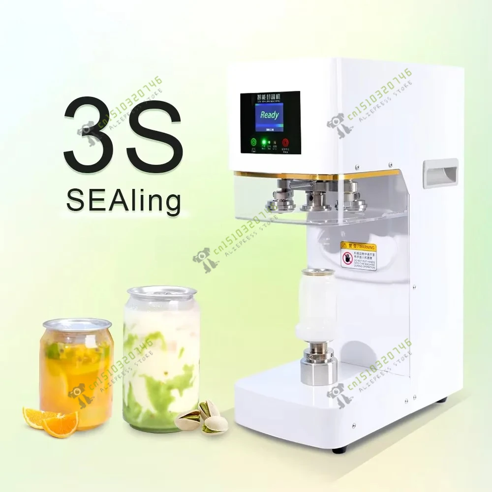 Automatic Can Sealer - Layered Beverage and Boba Milk Tea Non-Woven Sealing