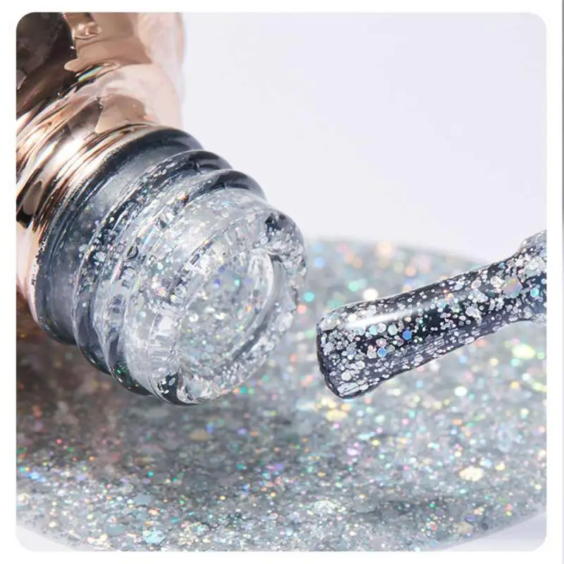 1~4PCS Trendy Shining Eye-catching Glitter Nail Art Nail Gel Polish Trendy Style Hottest Summer Beauty Dazzling