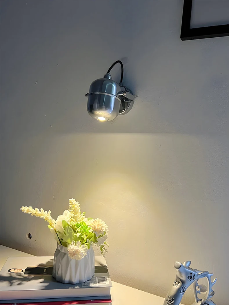 Little One Wall Light Chrome Metal Warm 3000K Rotatable