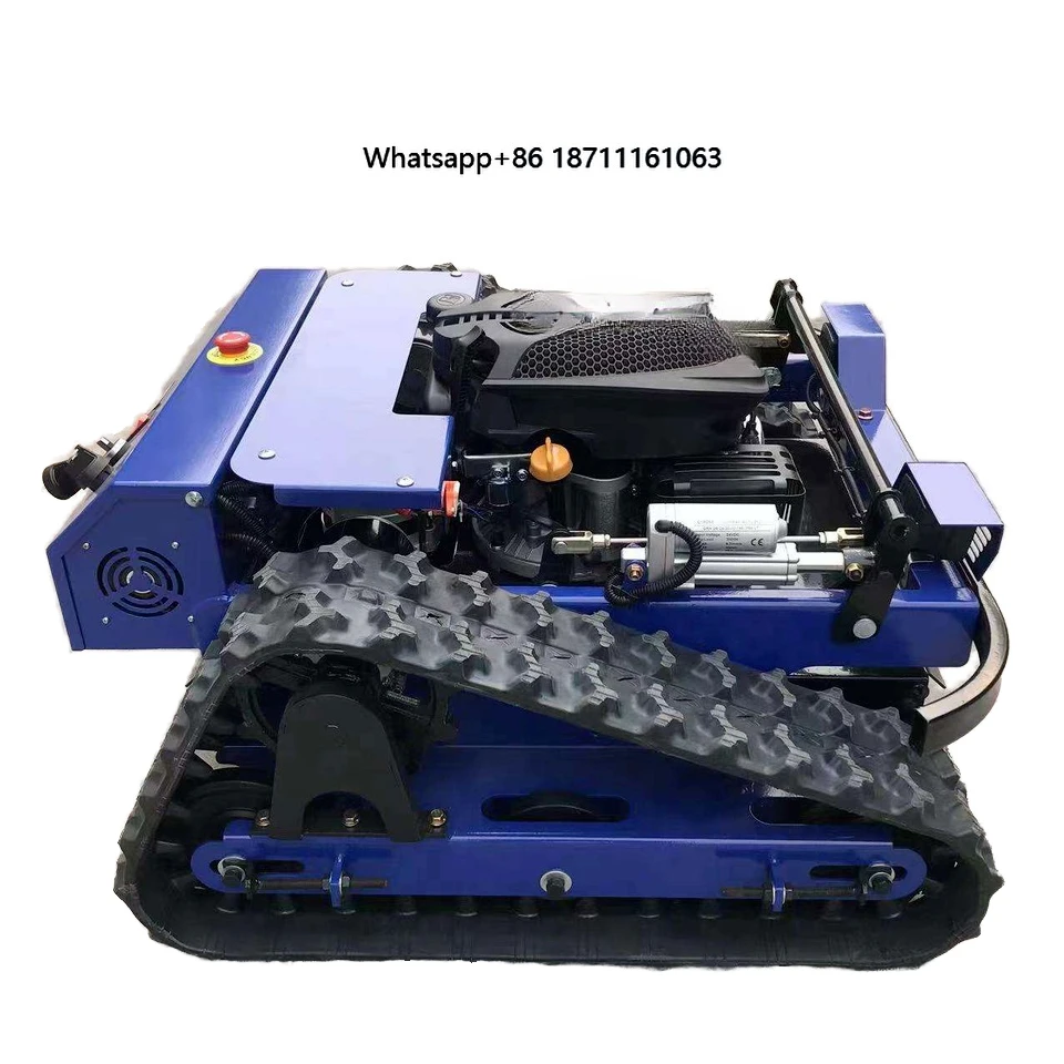 Multi-terrain Industrial Grade Cordless 2-Stroke Adjustable Remote Control Slope Lawn Mower Robot Weeder Grader 1000mm