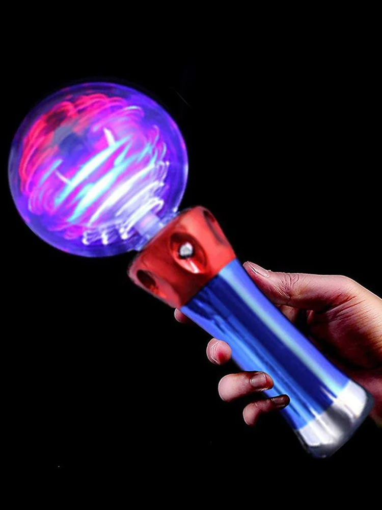 7.8인치 회전 LED 점멸 막대 콘서트 생일 파티 선물 라이트업 매직 볼 장난감 막대 교실 상품 (남아 및 여아용)