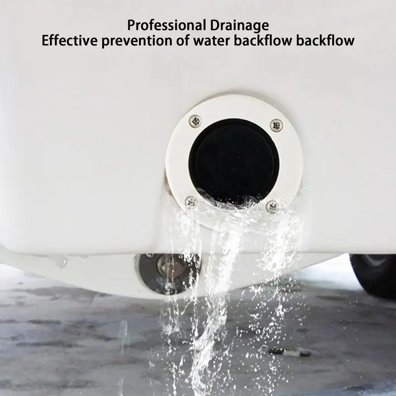Thickened White Drain Check Valve Boat Accessories For Saltwater Scupper Valves For Boats Multipurpose Kayak Scupper Valves