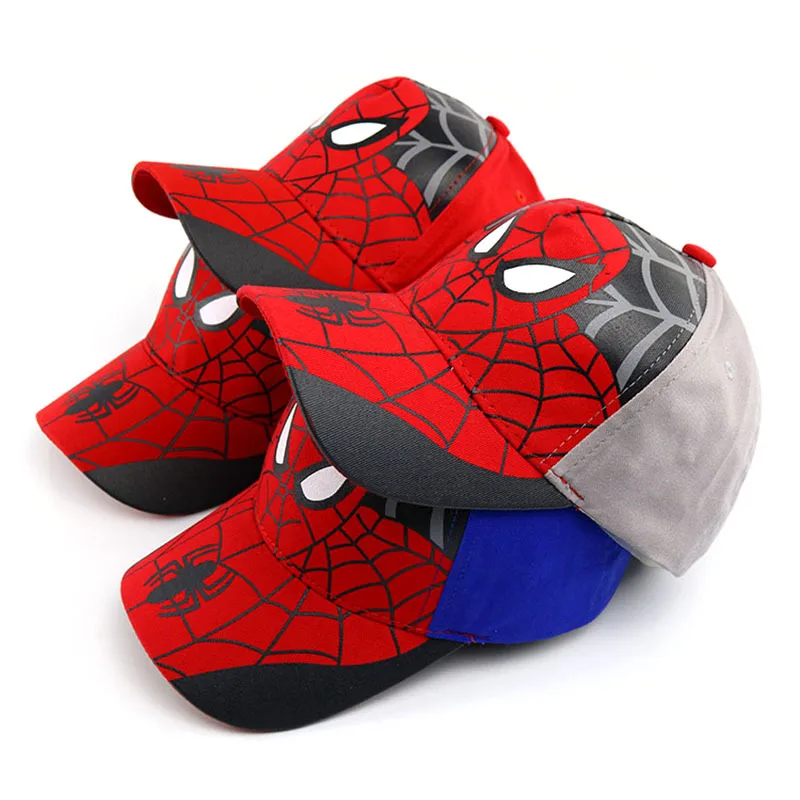 Hot Fashion Spiderman Baseball Cap For Boys Girls Autumn Baby Hats Children'S Cartoon Fashion Sun Caps Kids Hip Hop Hat 2-8y ﻿