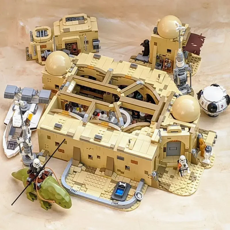3187 pièces MINISO Disney UCS Star Battle Tatooine Mos Eisley Cantina ensemble Compatible 75290 Millennium Falcon modèle de bloc de construction