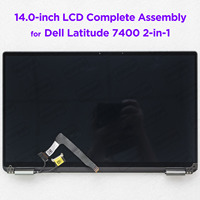14.0 Inch LCD Touch Screen Complete Assembly for Dell Latitude 7400 2in1 2-in-1 0MNWK6 Display Panel Replacement Upper Part