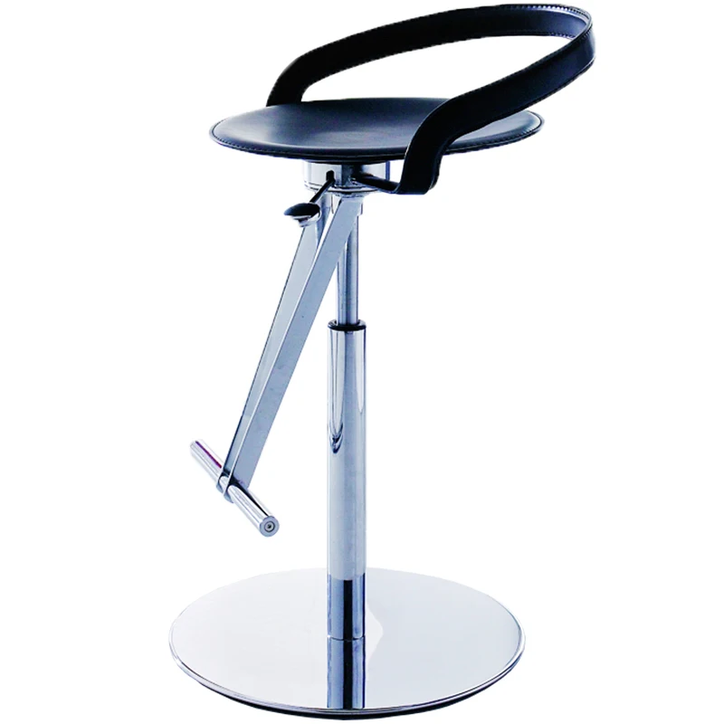

Stylish and simple light luxury lifting rotating leather bar chair dining chair front desk high stool