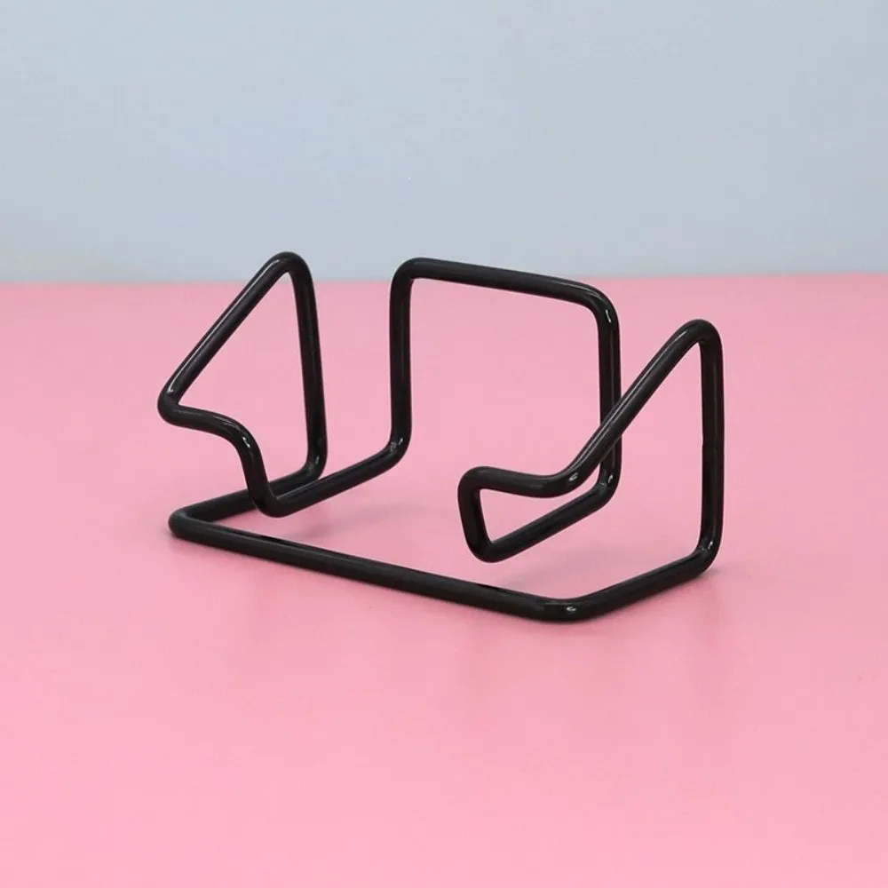Display Rack Metal Business Card Holder Rustproof Multifunctional Name Card Stand Space-saving Minimalist Photo Stand School