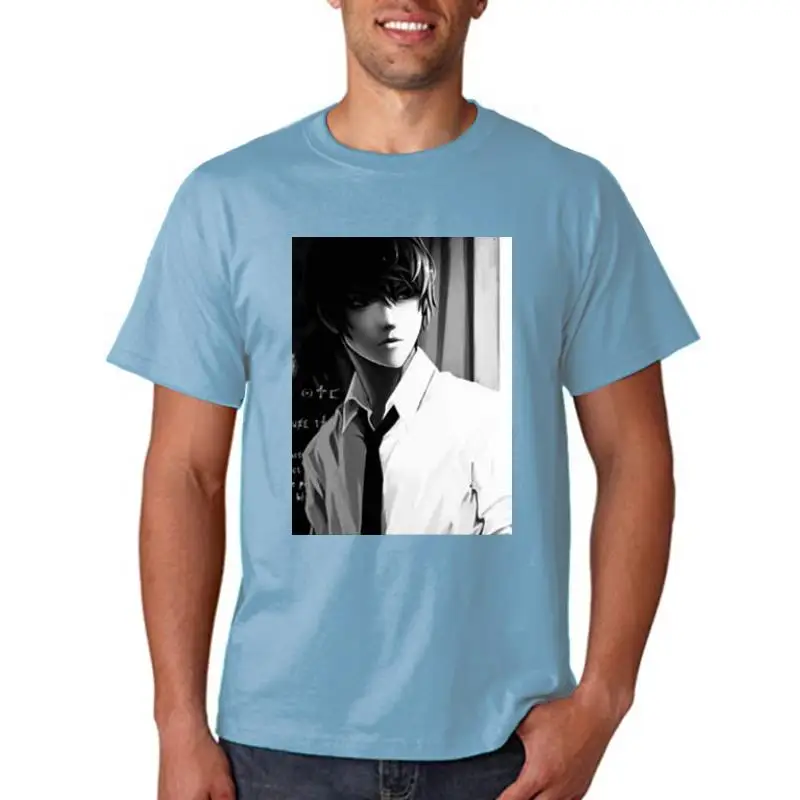 

2022 Death Note Light Yagami T Shirt Men Kawaii Tops Cartoon T-shirt Karate Graphic Tees Tee Shirt Unisex Harajuku Shirt Male