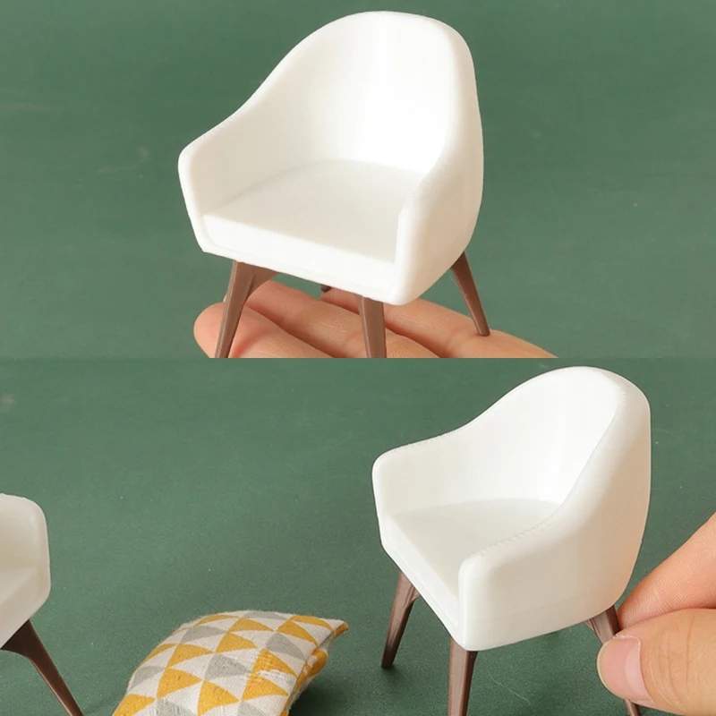 1/12 Dollhouse Miniature Mini Armchair Model Funiture Accessories For Doll House Decor Kids Pretend Play Toys Gift