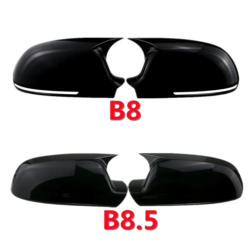 Pair Side Wing Mirror Cover for Audi A3 8P A4 A5 B8 B8.5 Q3 A6 C6 4F S6 Add On Side Rear View Mirror Cap Cover Car Accessories