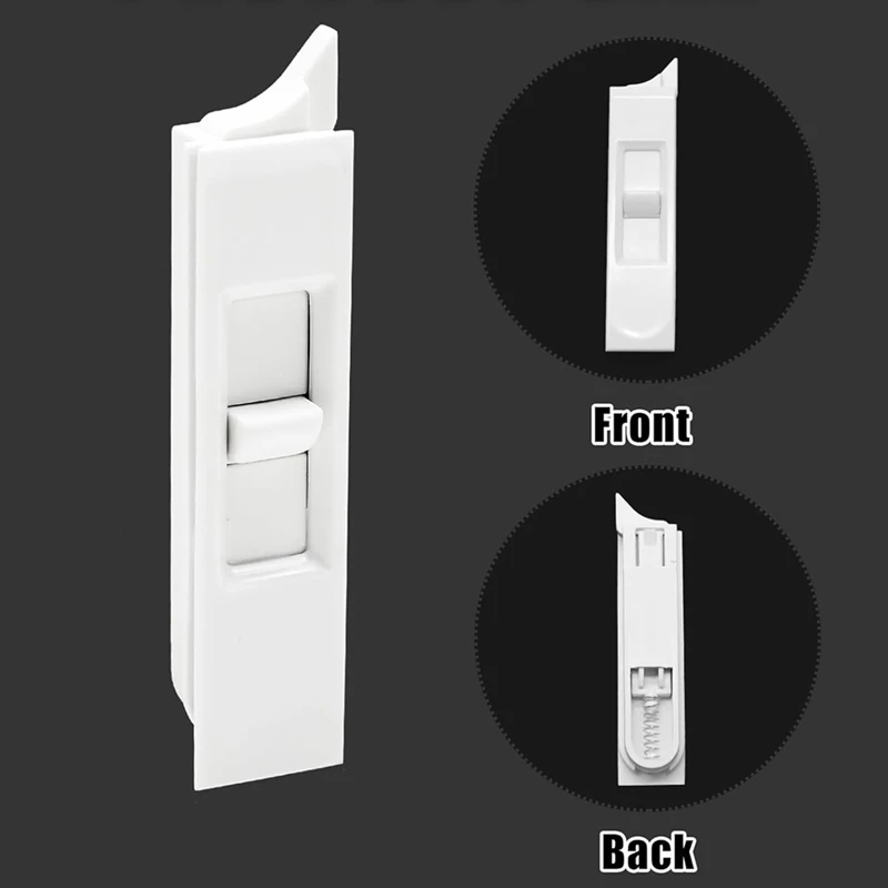 6Pairs Tilt Latch,Plastic Construction Window Tilt Latch Replacement,Snap-In Latch Pairs Spring Loaded Window Latch Lock