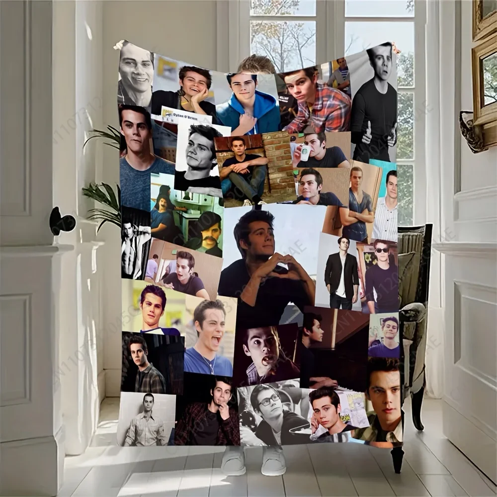 Custom A Soft And Comfortable Personalized Printed Flannel Blanket Featuring Hot Dylan O'Brien'S Stiles, Suitable For Decorating