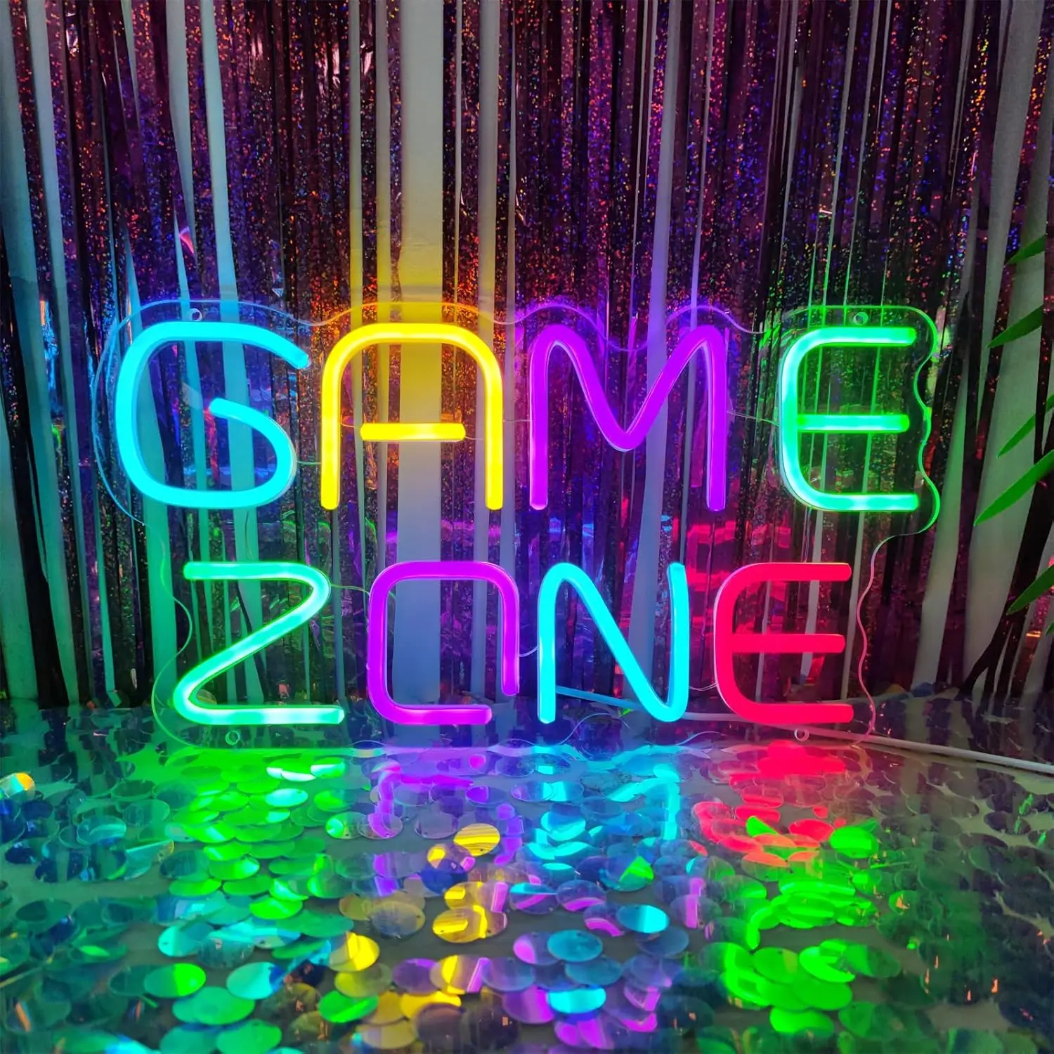 Game Zone  Neon Sign LED Neon Light for Wall Decor USB Powered for Bedroom Bar Shop Game Room Man Cave Decor Gift for Game Lover