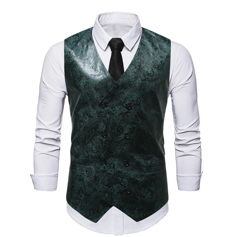 

New M96198 large size men's vest British men's casual groom suit vest double-breasted waistcoat autumn and winter