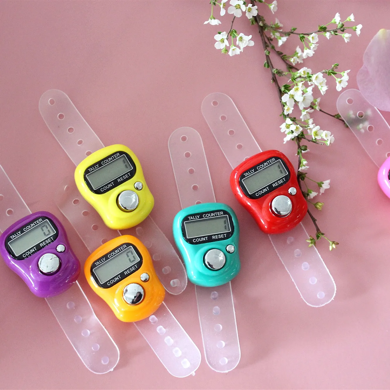 1 قطعة علامة غرزة صغيرة وعداد إصبع الصف LCD عداد رقمي إلكتروني للخياطة والحياكة أداة نسج