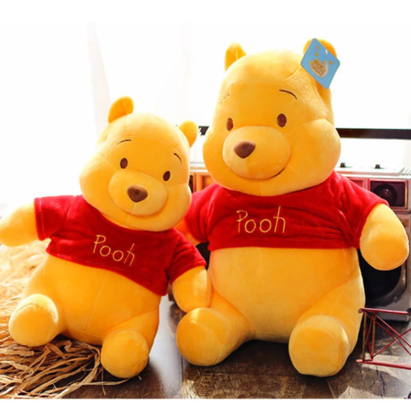 25cm Disney Plush Toys Kawaii Winnie The Pooh Anime Elf Stuffed Doll Cartoon Cute Pooh Bear Plush Doll Birthday Gift for Girls