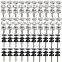 60pcs 15mm Snap Fastener Stainless Canvas Capos Screw Tent Marine Boat Canvas Cover Tools Socket Buttons Car Canopy Accessories