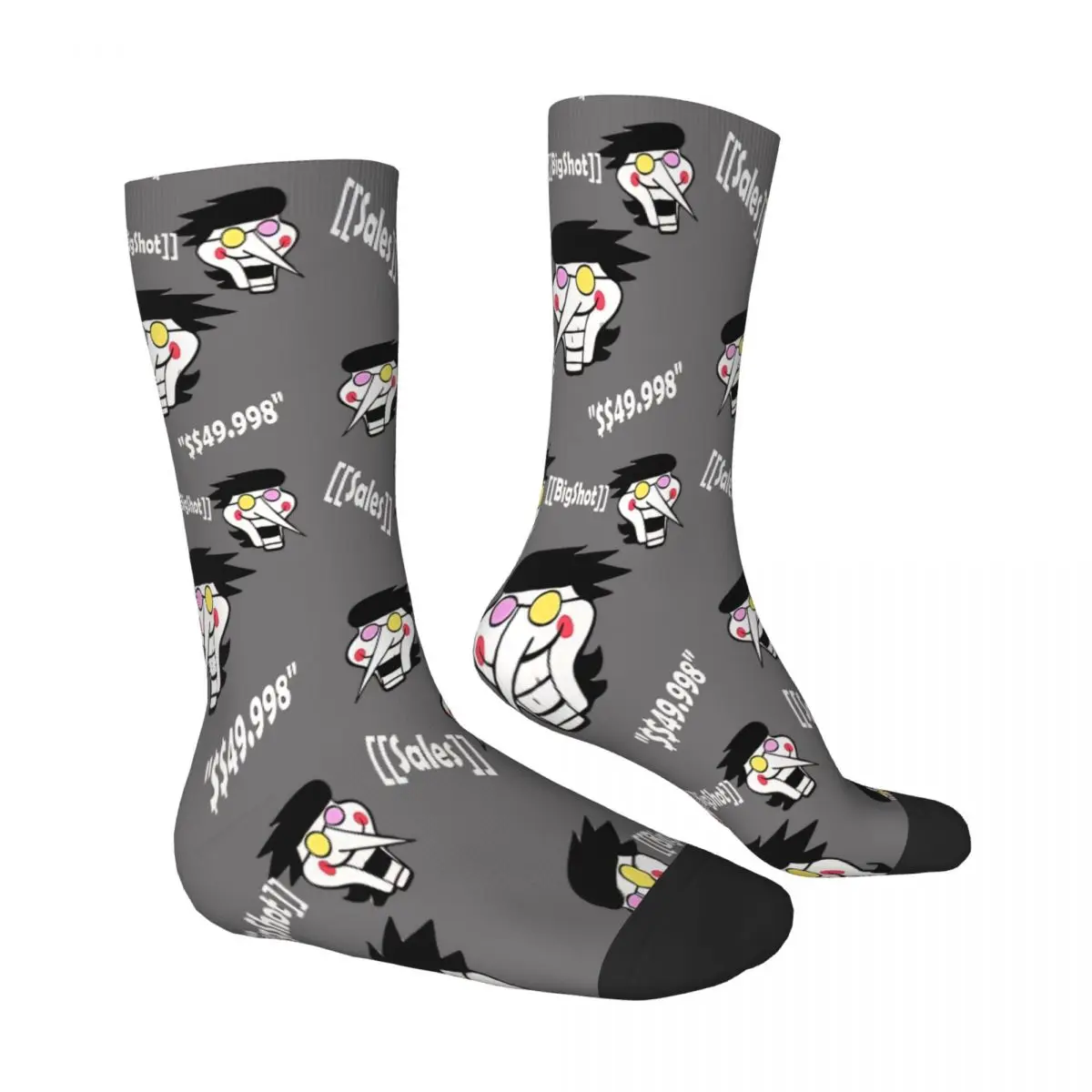 Deltarune Spamton Undertale Napstablook-Calcetines estampados para hombre y mujer, medias de invierno