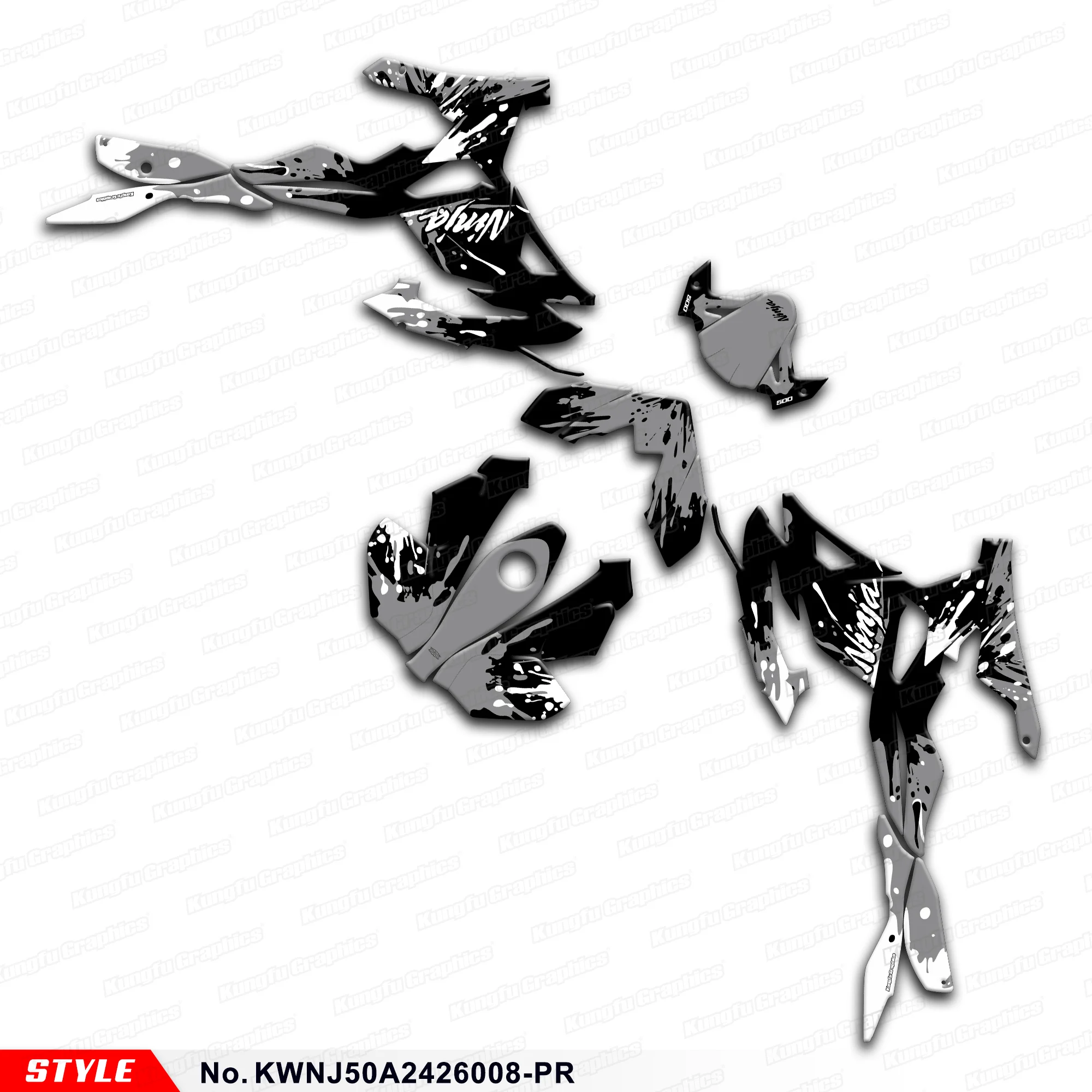

Графический комплект наклеек JY RACING для Kawasaki Ninja500 Ninja 500 2024 2025 2026, полный комплект для оклейки, набор для восстановления