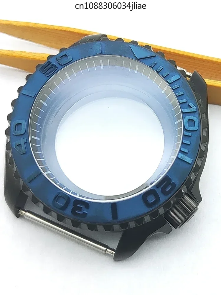 

42MM Modified Sapphire Black Mechanical Watch Case for Men Suitable for Seiko NH35/36 Watch Case