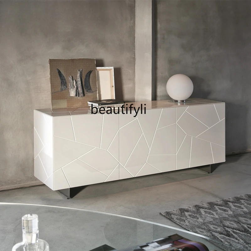 

Nordic dining side entrance creative cupboard storage living room side cabinet customization