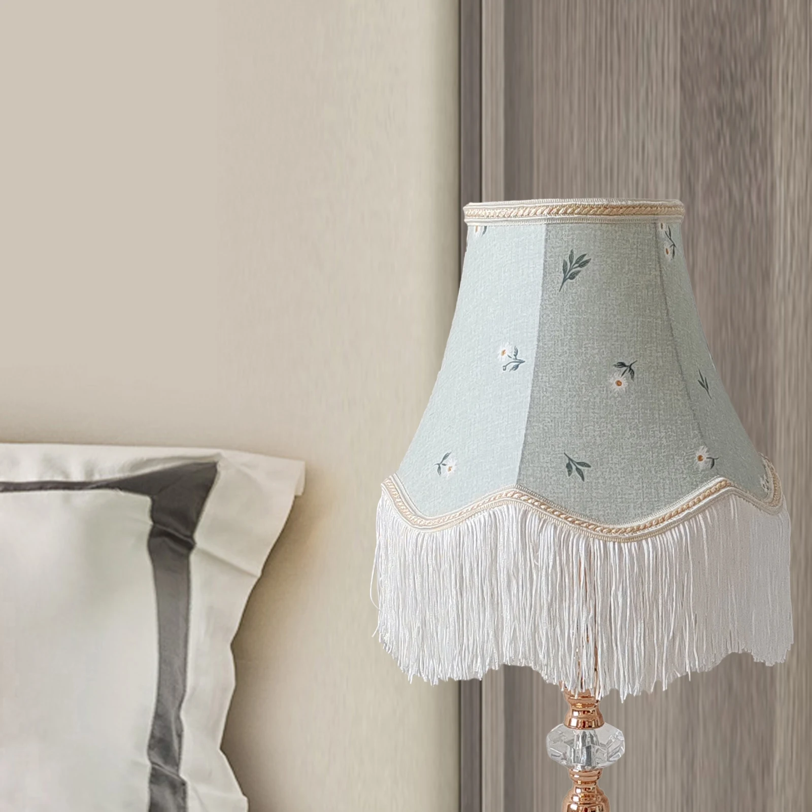 Tabletop Lamp Shade Tassel Floor Light Cover Fabric Lampshade Lighting Fixture Accessories Home Decoration Modern Style