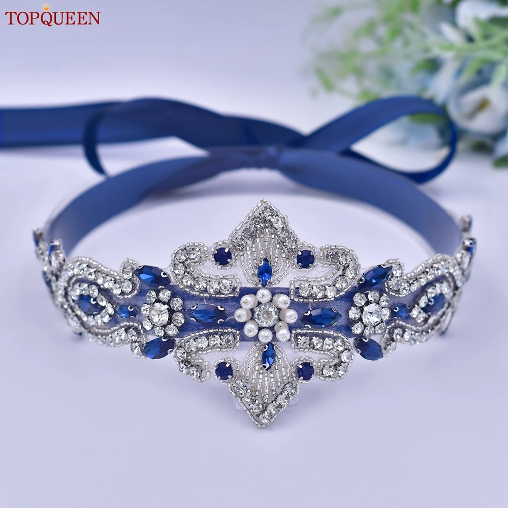 TOPQUEEN Formal Occasion Woman Belt Diamond Handmade Belt For Bridal Wedding Accessories Dress Waist Decoration S245-ML