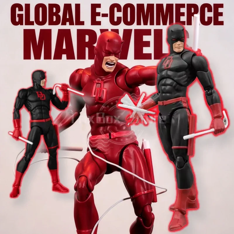 

IN stock NEW Original CT Toys Mafex 223 Daredevil Black Red Edition SHF Style Anime Action Figure with Movable Joints