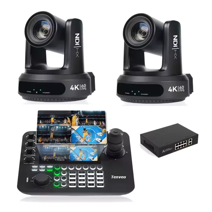 NV620A Ultra HD 4K 60 Camera 20x Optical Zoom USB SDI LAN And Latest 4D Joystick Controller For Lve Streaming AI Tracking NDI