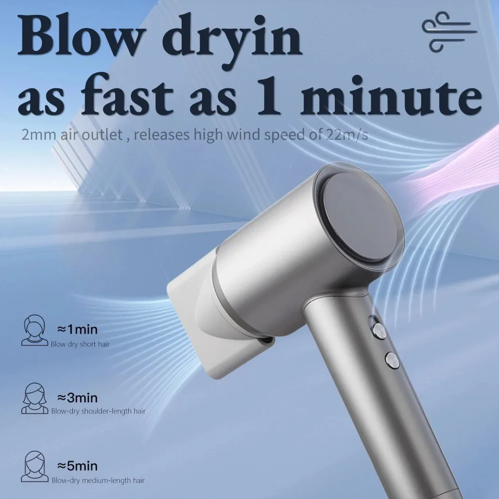 مجفف شعر عالي السرعة 500 مليون مجفف شعر للعناية الأيونية السالبة منخفض الضوضاء للتحكم الحراري مع فوهة مغناطيسية