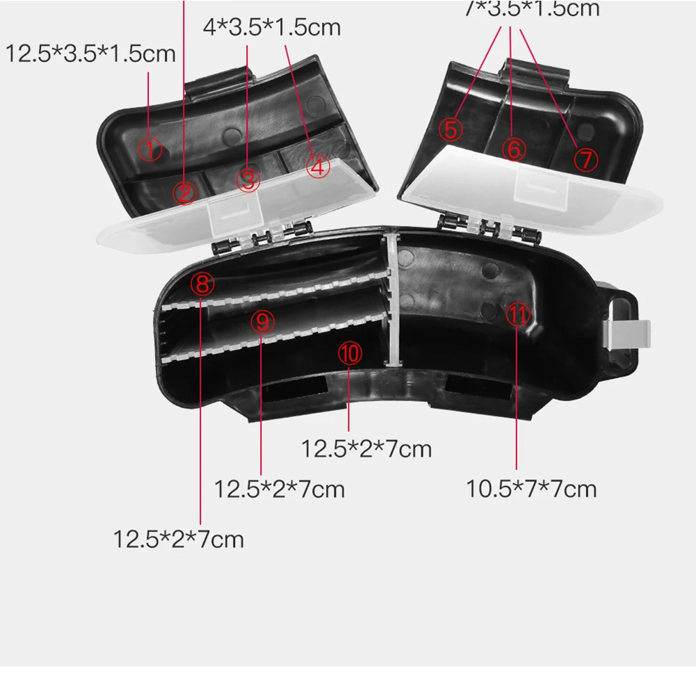 Portable Lure Waist Box Hanging Fishing Bait Storage Box Carrier Fishing Gear Accessories