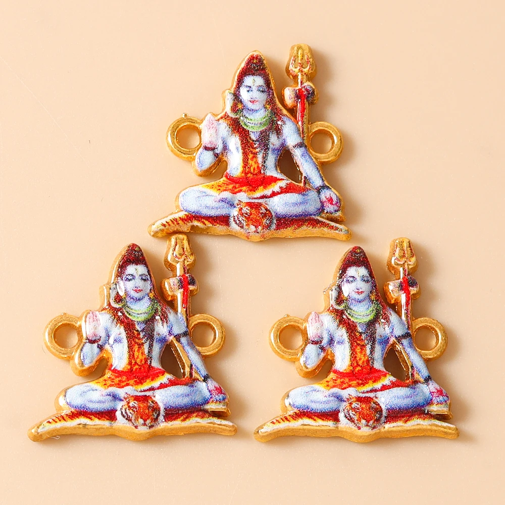 Leslie 20 Stück religiöse indische Elefantengott-Hinduismus-Ganesha-Tempel-Anhänger für die Schmuckherstellung, Ohrringe, Armbänder, Halsketten, DIY – Detail 6