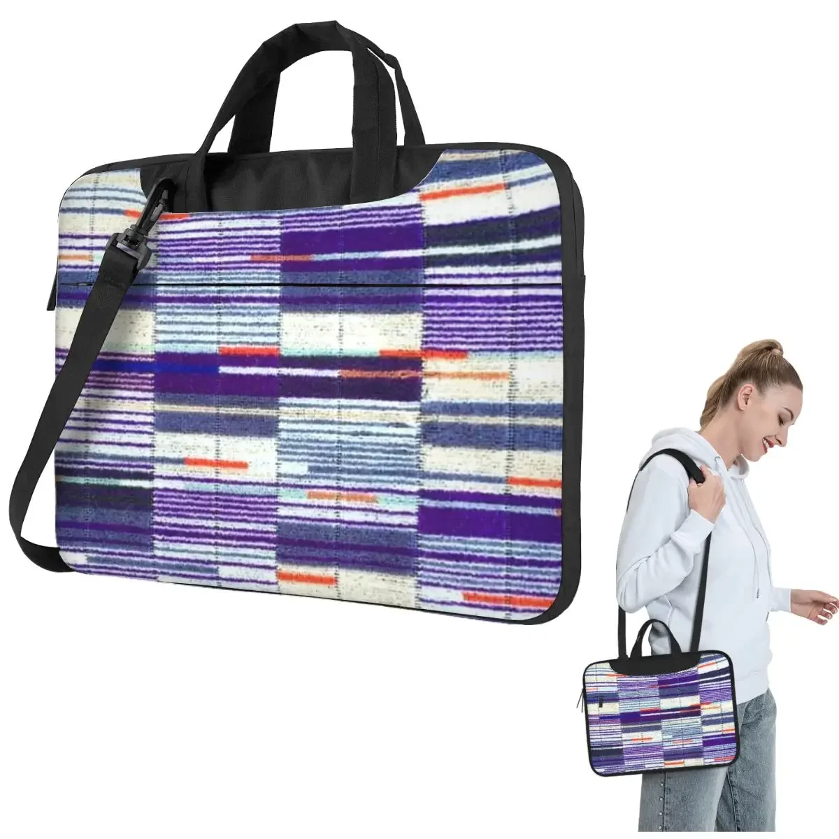 

Elizabeth Line Underground Moquette Seat Cover Crossbody Laptop Bag Case Computer Bag Resistant Protective Notebook Pouch