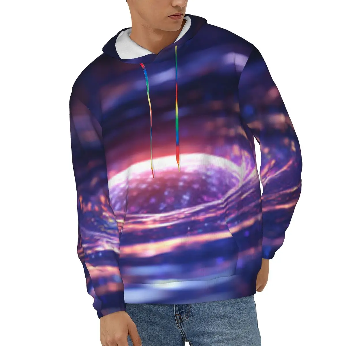 

Abstract Luminous Swirling Men's Hoodies Spring Autumn Male Casual Hoodies Sweatshirt Tops