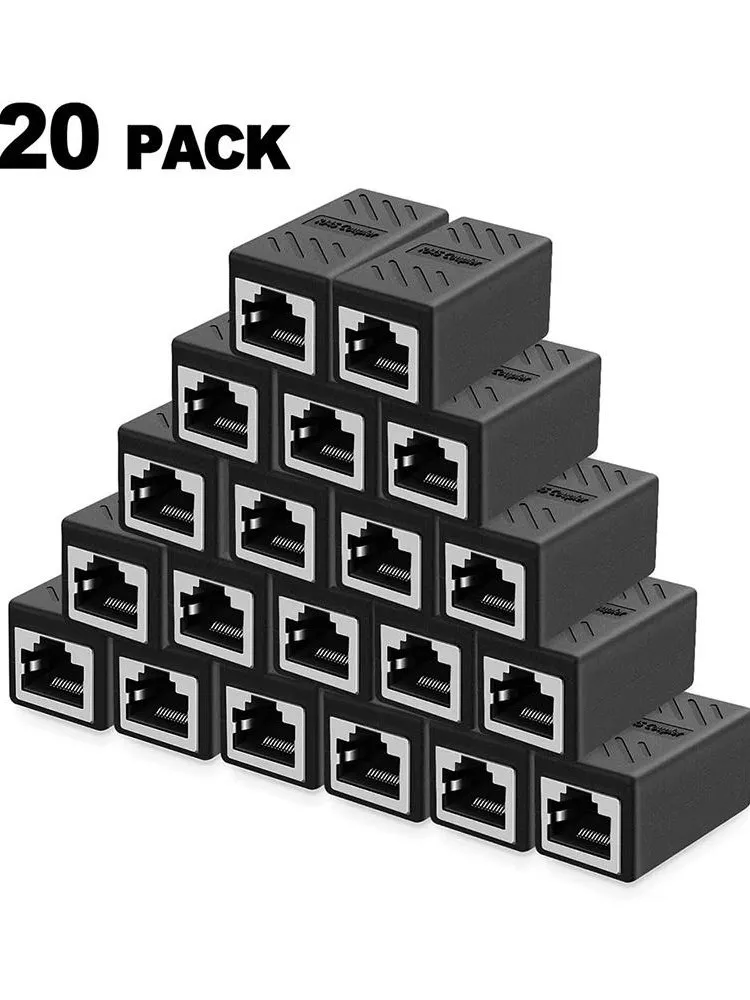 1/5/10/20 szt. Adapter RJ45 Cat7 Cat6 Cat5e Przedłużacz Kabla Ethernet Złącze Żeńskie-Żeńskie do Kabla Sieciowego Portu LAN — 2
