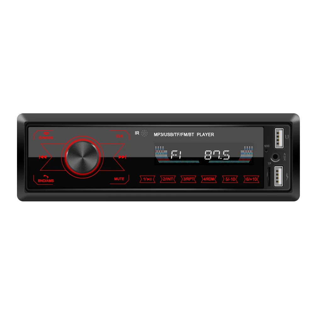 

M10 1DIN Car Multimedia bluetooth MP3 Player In Dash AUX-in Radio Receiver with LCD Display Remote Control 7 Color Lights