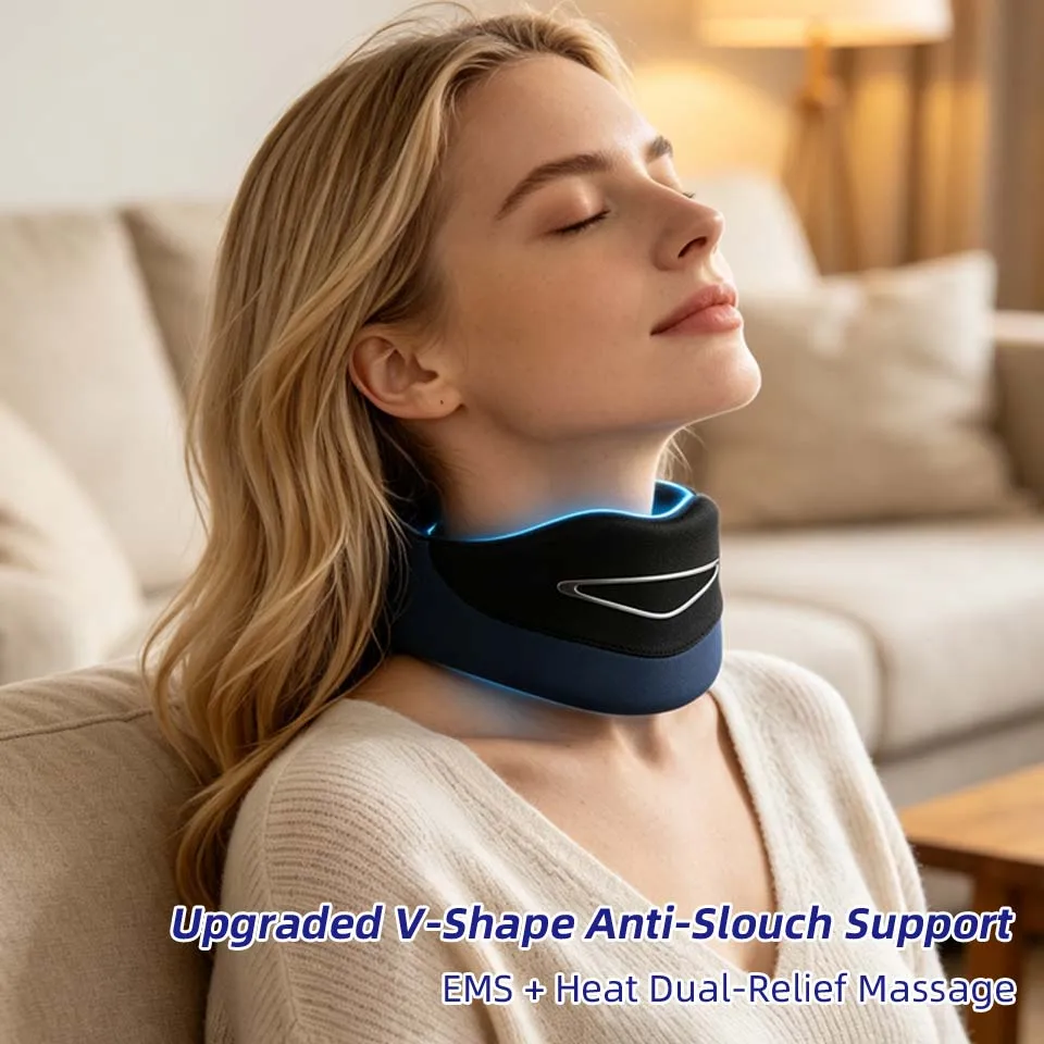 2026 EMS Neck Wrap Massager With Heating, Wearable Electric Cervical Collar For Neck Muscle Soreness Relief ﻿ ﻿
