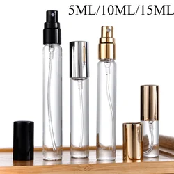 10pcs Clear Glass Perfume Bottle Portable Sample Bottle Empty Sample Vials Refillable Mini Frosted Sprayer Travel Spray Bottle