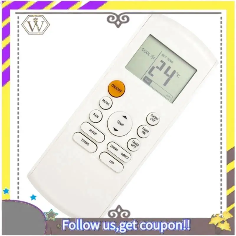 AU33-Air Conditioner Remote Control Replacement For Midea English Air Conditioner Remote Control RG57B-BGE